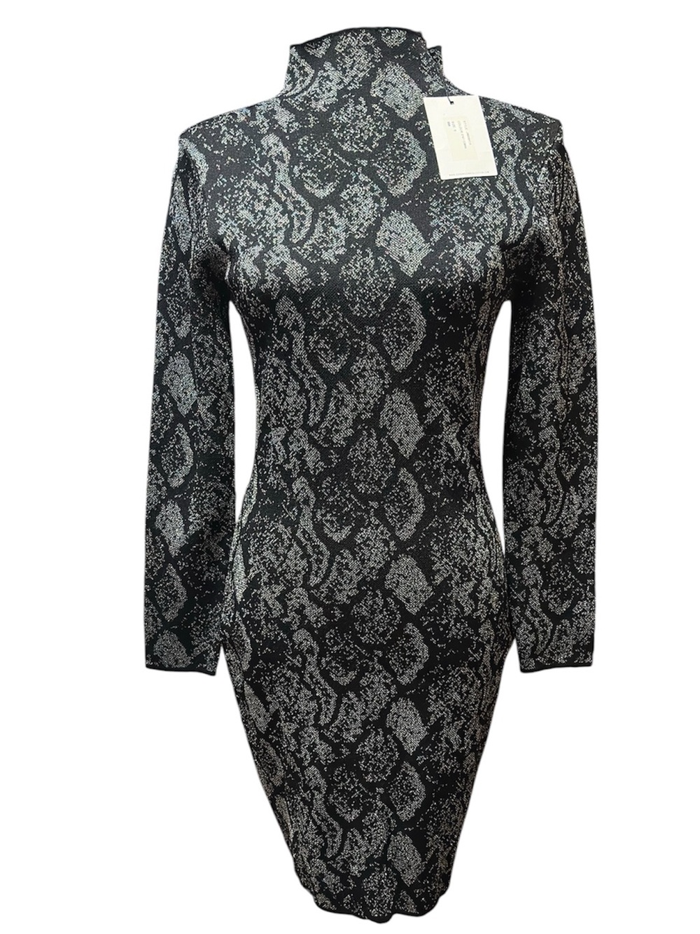 JOHN + JENN COBRA Metallic Bodycon Dress